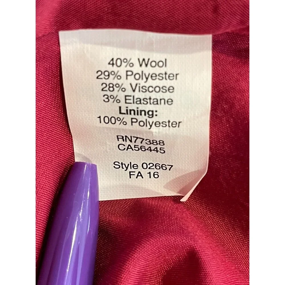 ~ J.Crew 8 sleeveless wool blend pink shift / sheath dress, knee length pleated - Picture 12 of 12